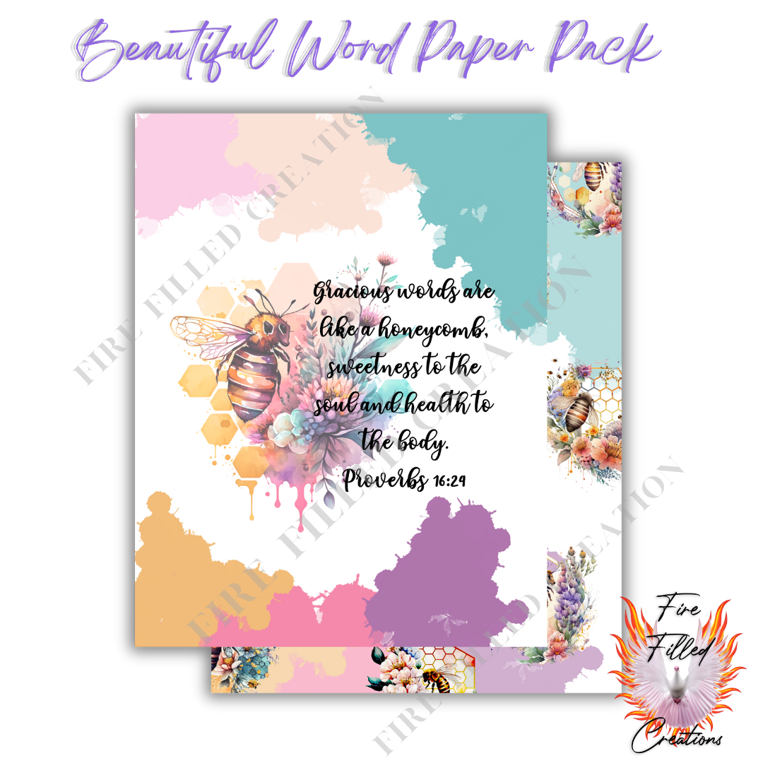 Beautiful Word Paper Pack (Printable)