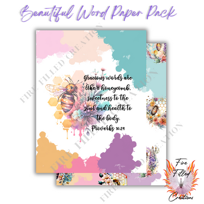 Beautiful Word Paper Pack (Printable)