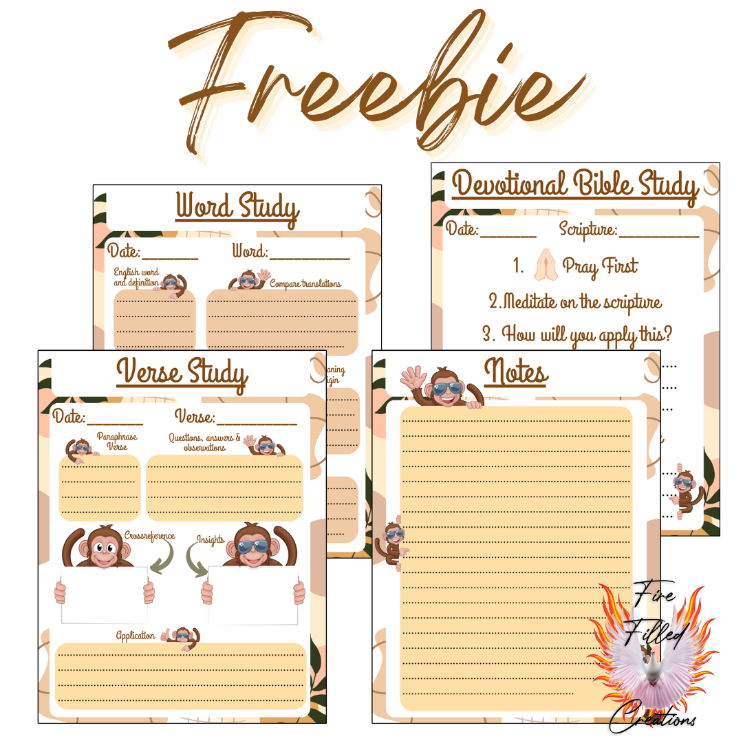 Study Worksheets - Conference Freebie – Fire Filled Creations