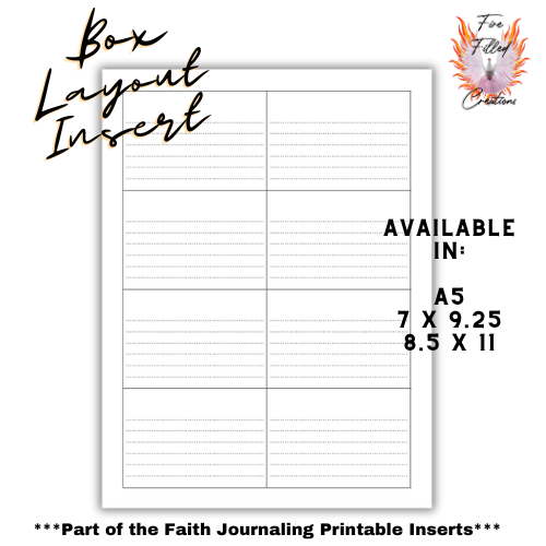 Faith Journaling Inserts - Printable – Fire Filled Creations