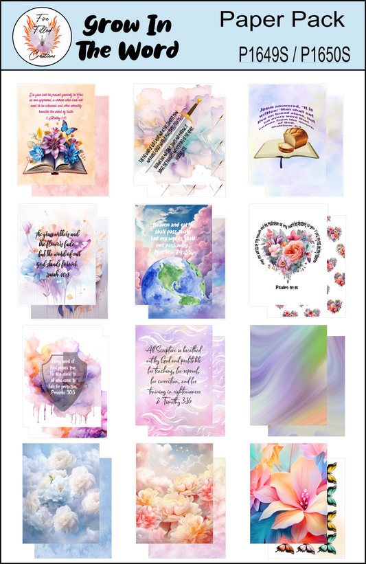 Grow In The Word Paper Pack (Printable)