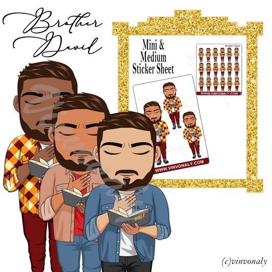 Brother David Mini Faithful - Sticker Sheets and Die Cuts