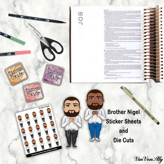 Brother Nigel Mini Faithful - Sticker Sheets and Die Cuts
