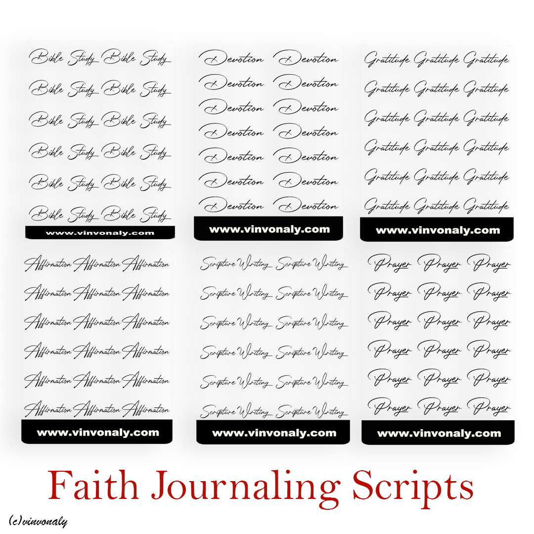 Faith Journaling Scripts - Sticker Sheet – Fire Filled Creations